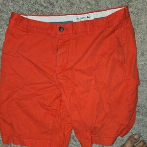 Lacoste Men's Vibrant Red Flat Front Shorts
